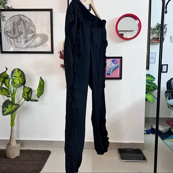 Frill side detailing pants witn cuffed hem & pockets - Zara - Picture 4 of 4